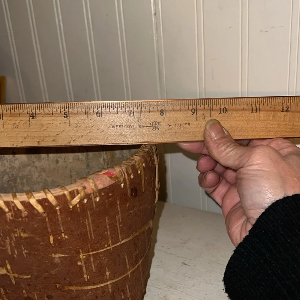 Rustic Brown Birch Bark Basket